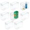 mDesign Stackable Plastic Home Office Storage Bin with Handles, 8 Pack